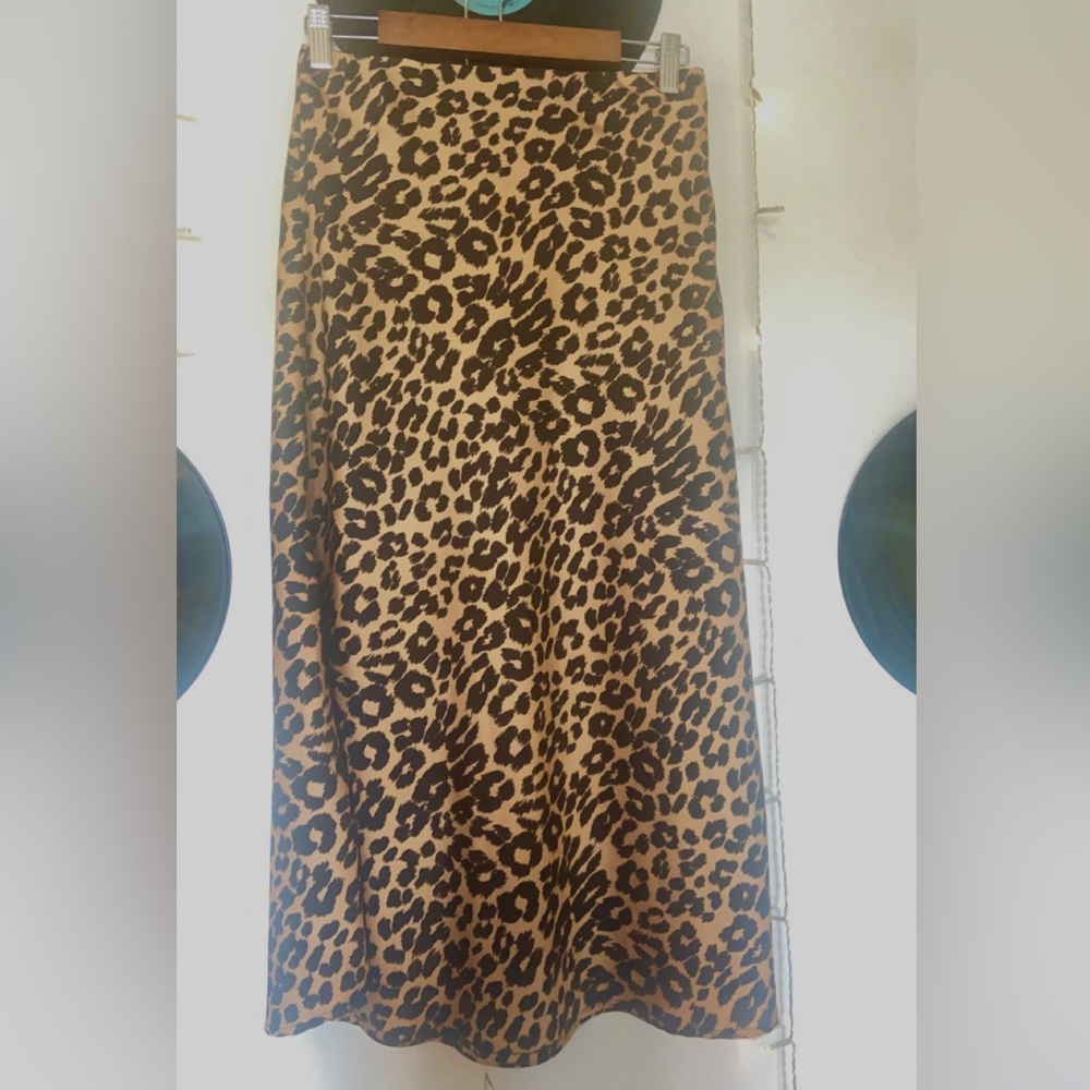 She + Sky Cheetah Print Maxi Skirt